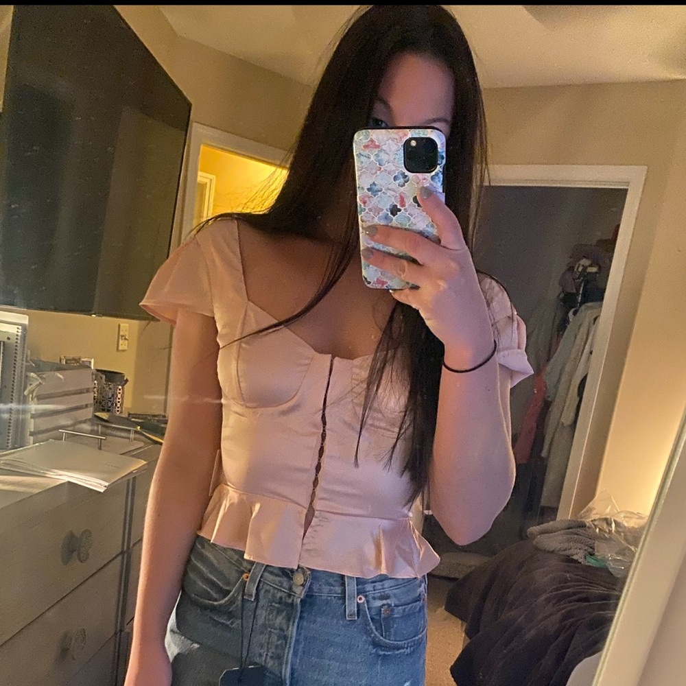 SUPERDOWN Pink Corset Top - Picture 4 of 4